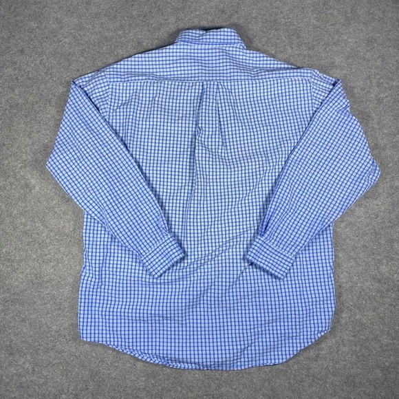 Brooks Brothers Mens Button Down Shirt Blue Gingham Check Long Sleeve Size L 346 - Picture 3 of 7